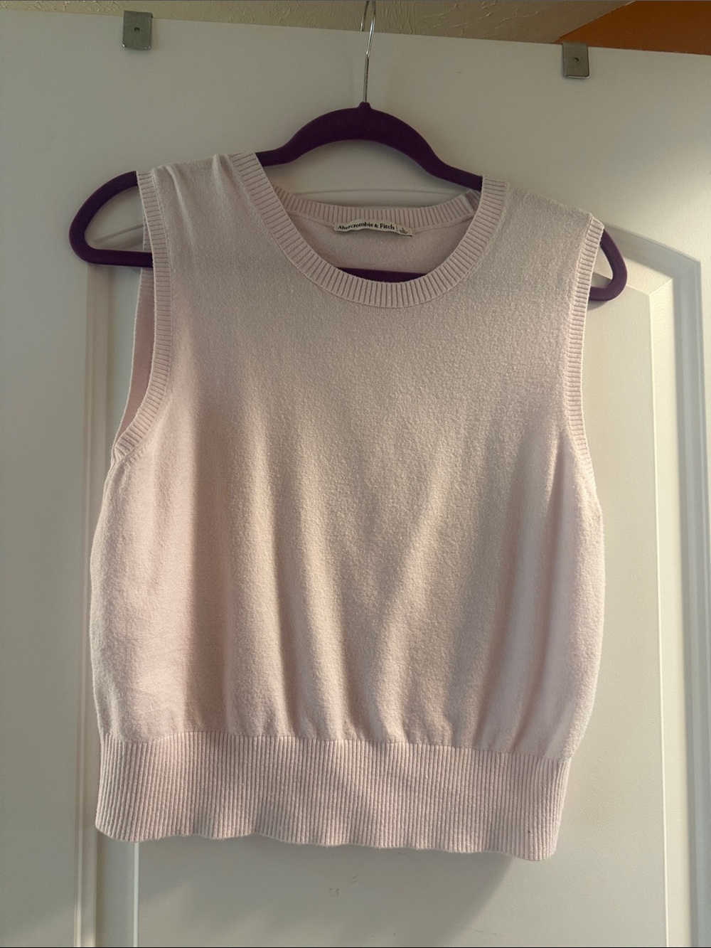 Abercrombie & Fitch Pale Pink Knit Sleeveless Tank